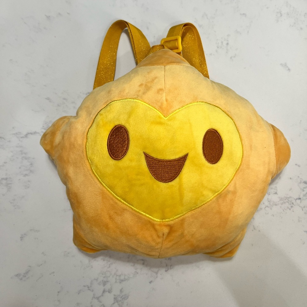 Disney Star-Shaped Plush Backpack - Yellow and Brown